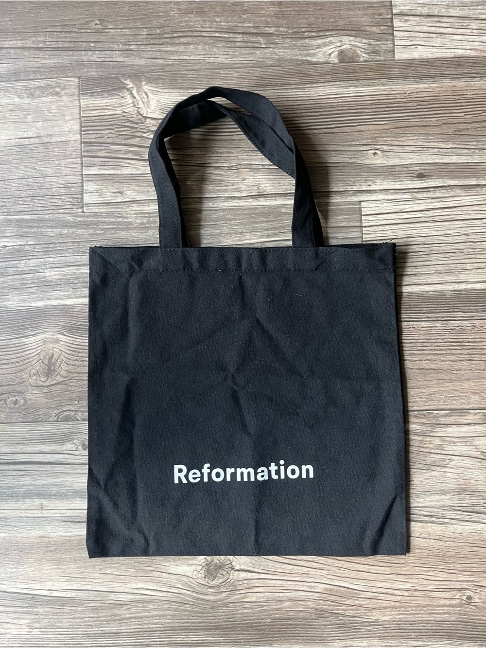 Reformation Black Canvas Duffel-Style Tote